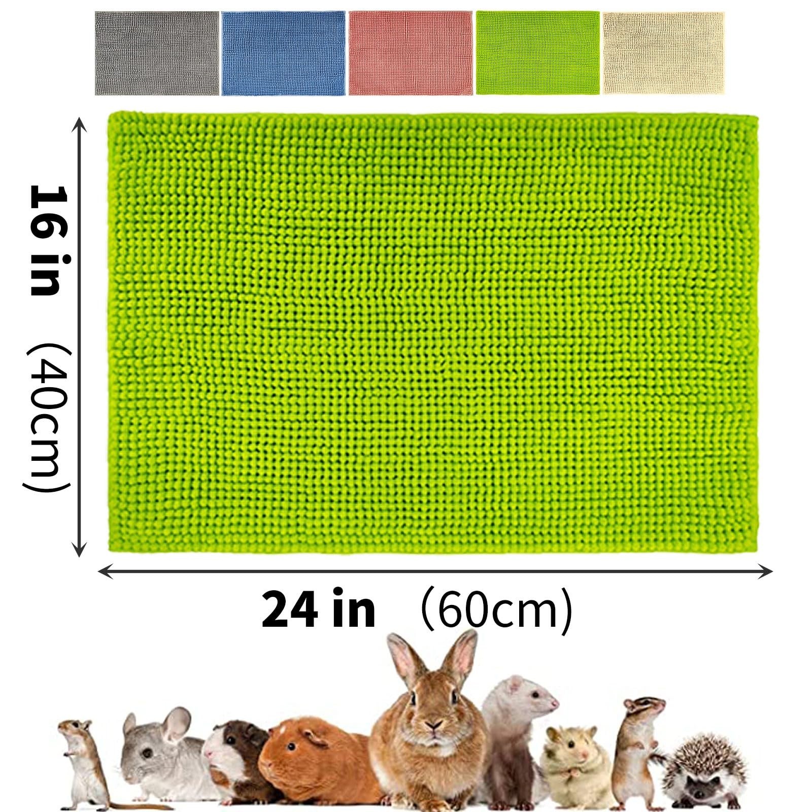 4 Pcs Guinea Pig Cage Liner, Bunny Washable Mats Rug Guinea Pig Fleece Beddin…