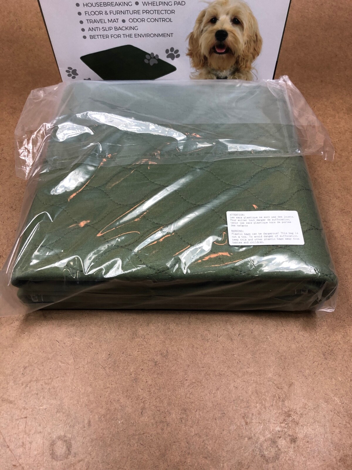 Millie Mats Puppy Pads Washable Dog Training Pee Pads – 44″x 63″ Army Green