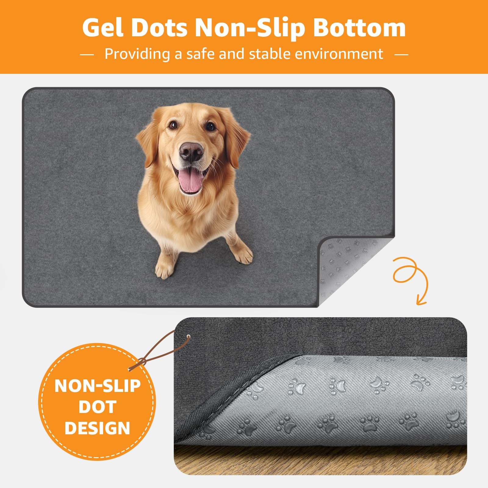 Washable Pee Pads for Dogs, 60×60 Reusable Whelping Pads, Absorb Dog Mats Non…