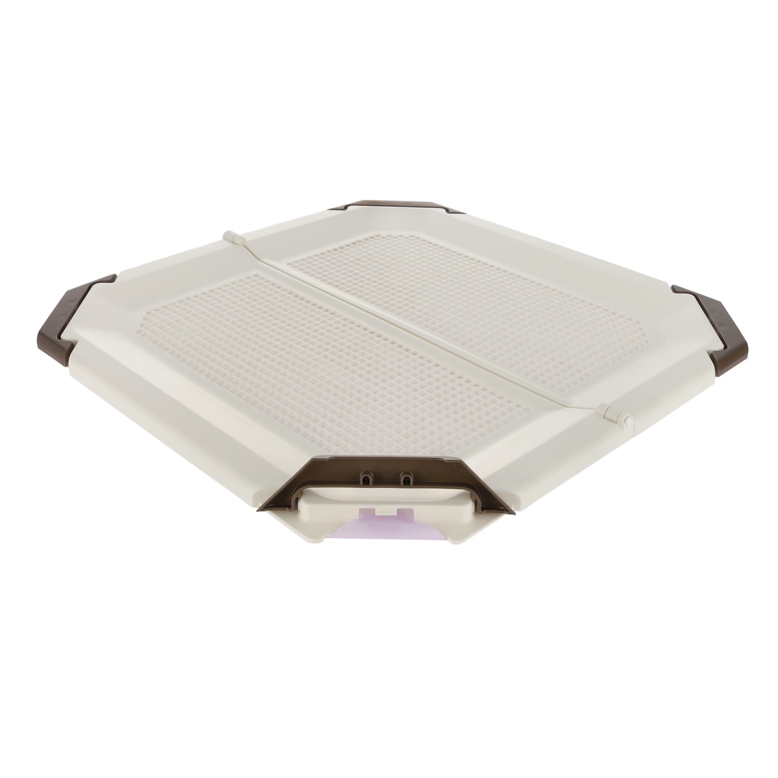 Richell PAW TRAX Mesh Potty Holder in Brown, Training Tray for Dogs