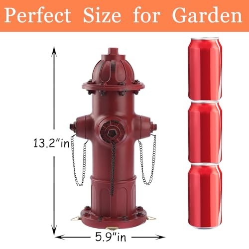 Realistic Resin Fire Hydrant Statue for Potty Training Dogs – Dog 13.4 In Red