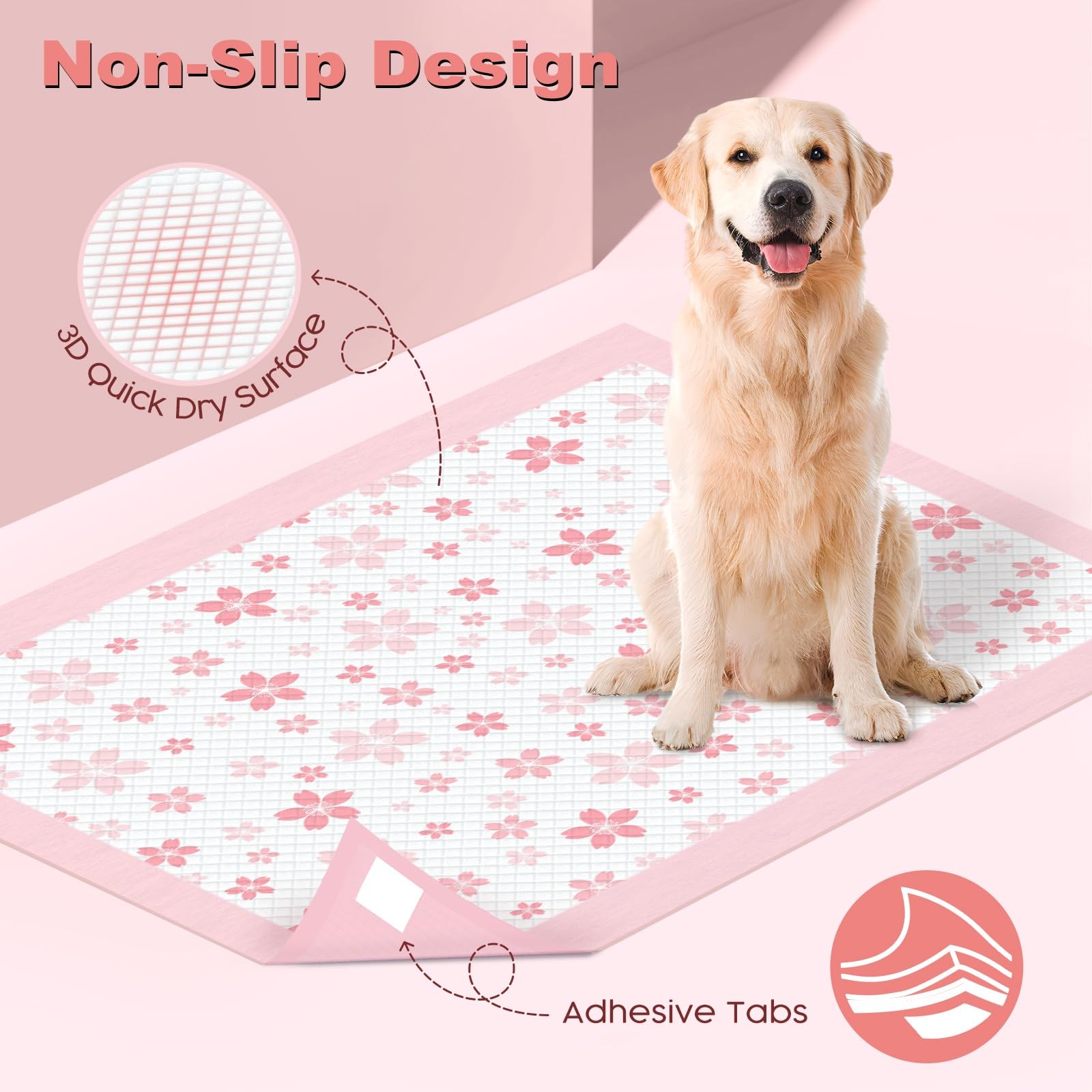 MIZOK Dog Pee Pads Extra Large 28″x34″, Potty Pads for Big Dog Breeds, Super …
