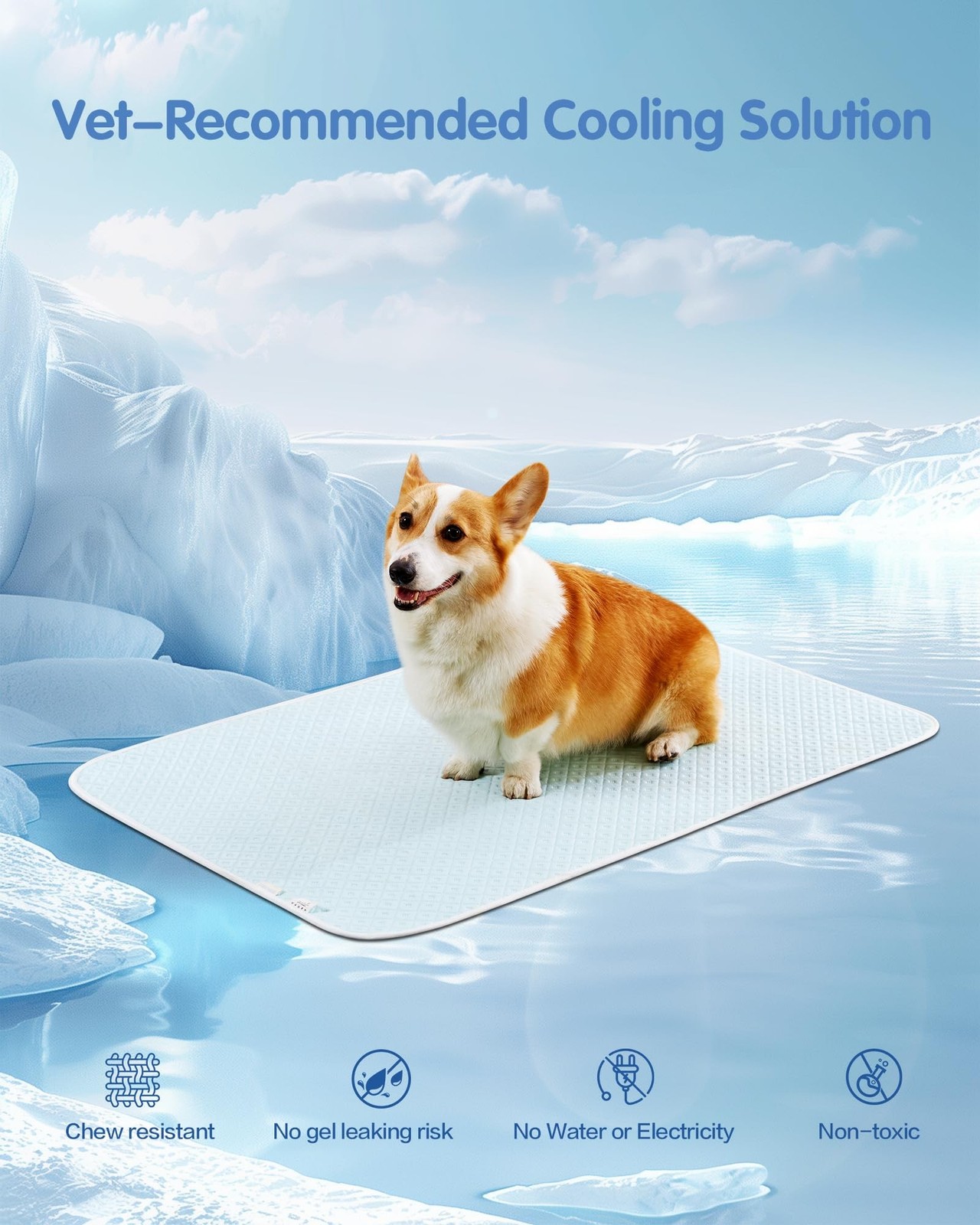 Cooling Mat for Dogs Q-Max 0.5 Thin Breathable Cooling Crate Pad for Indoor O…