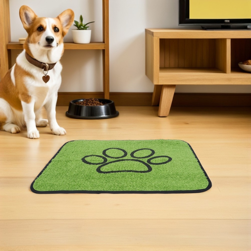 Green Washable Dog Toilet Grass Pad Indoor Pet Potty Mat Durable and Leakproof