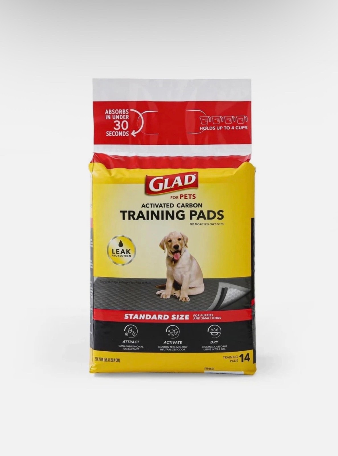 GLAD For Pets Activated Carbon Training Pads Standard Size 14pc