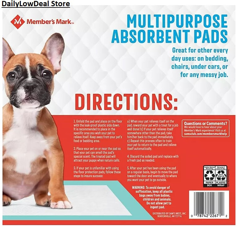 Dog Pad House Breaking Pet 23″ X 24″ Training Pads for Dogs (120 ct)