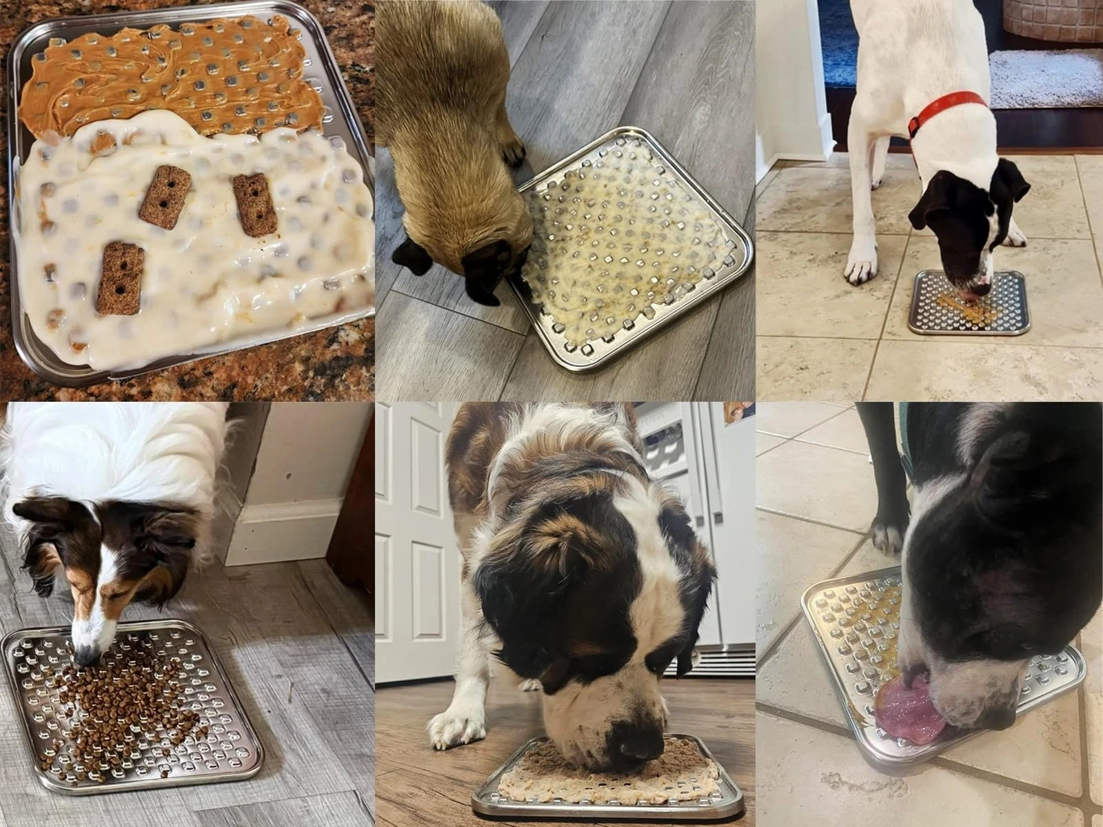 Stainless Steel Large Lick Mat for Dogs & Cats, Chew-Proof Slow Feeder, Anxie…