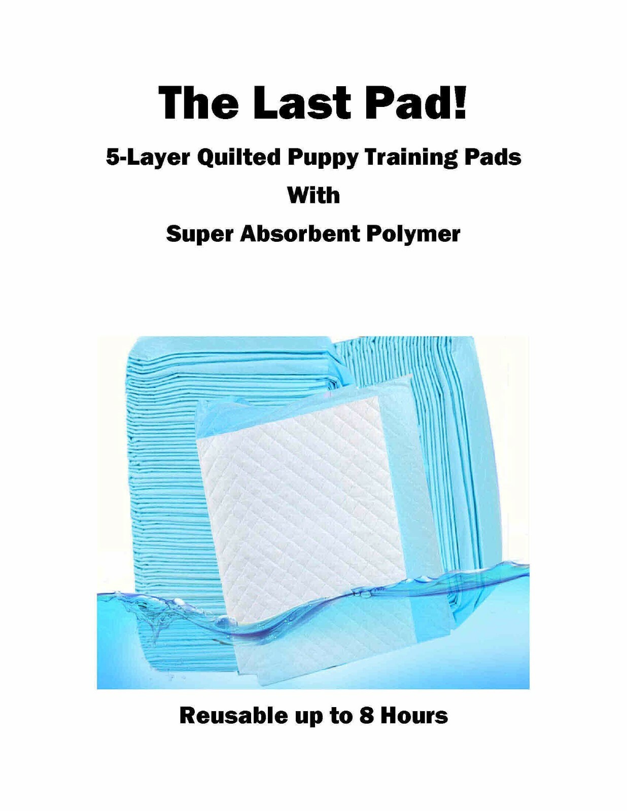 100ct 30×30″ PRO Grade 5-Layer Quilted Puppy Training Pads Scented-Polymer Gel