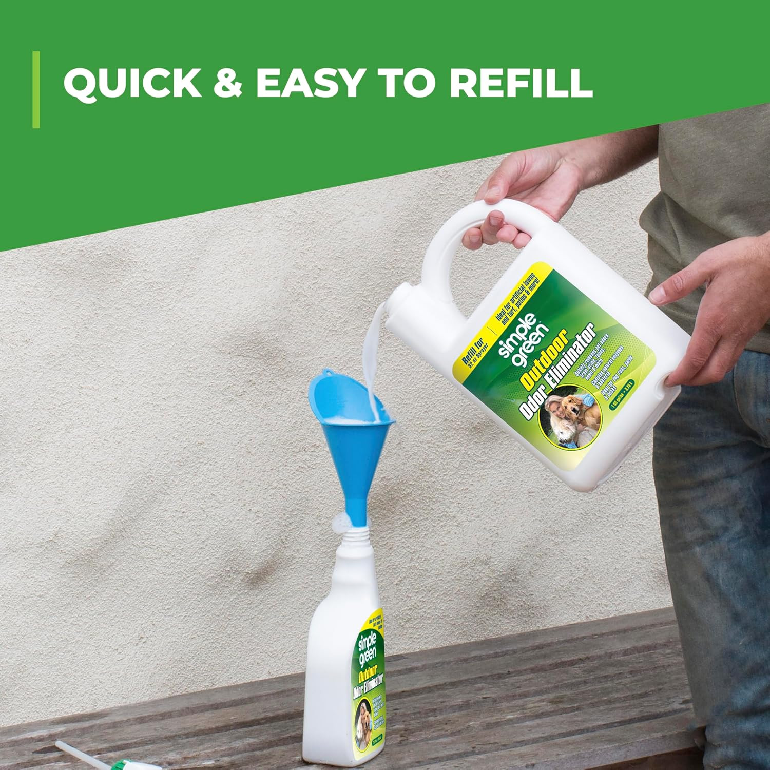 Outdoor Odor Eliminator for Pets, Dogs, Ideal for Artificial Grass & Patio (32 O
