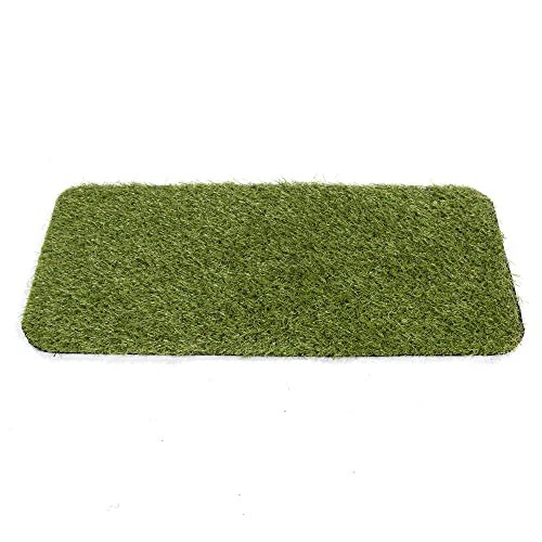 Ottomanson Artificial Grass Puppy Potty 1’3″ x 2’6″ (Pet), Black Tray/Grass