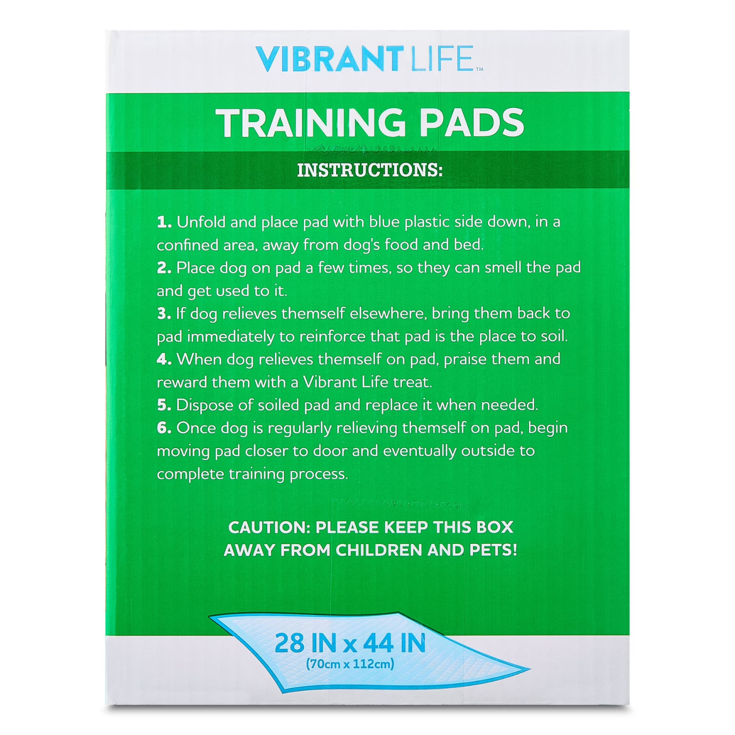 2 Pack Vibrant Life Dog Pads XXXL 28×44 50Ct Leak Proof Training Pads Absorbent