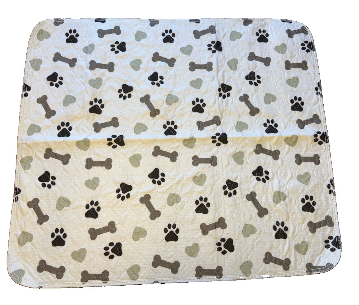Puppy Pee Pad Washable 30” X 34” Dog Bone/Paw Print/Heart Design