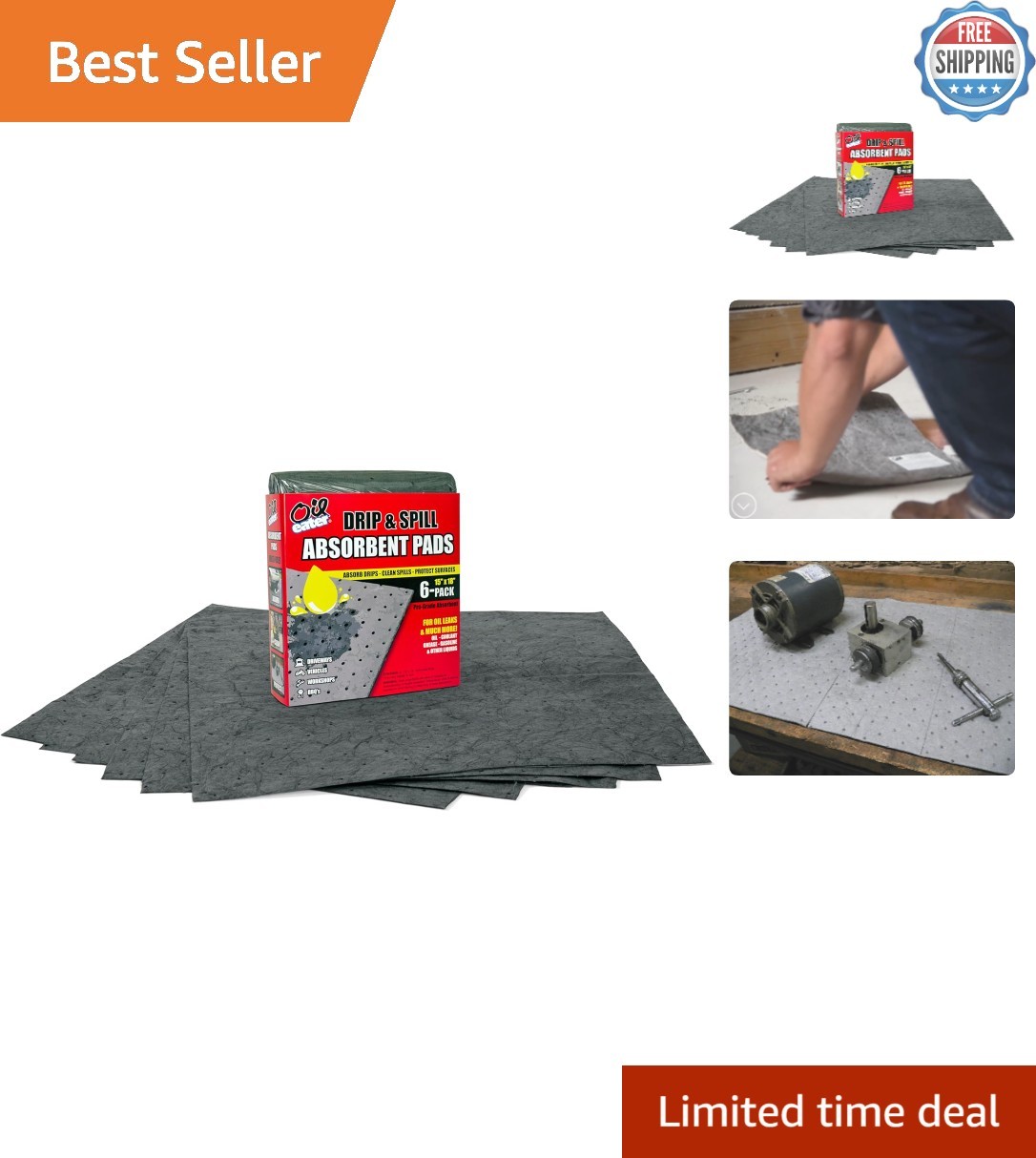 6-Pack Drip & Spill Pads – Essential for Vehicle Maintenance & Cleanup