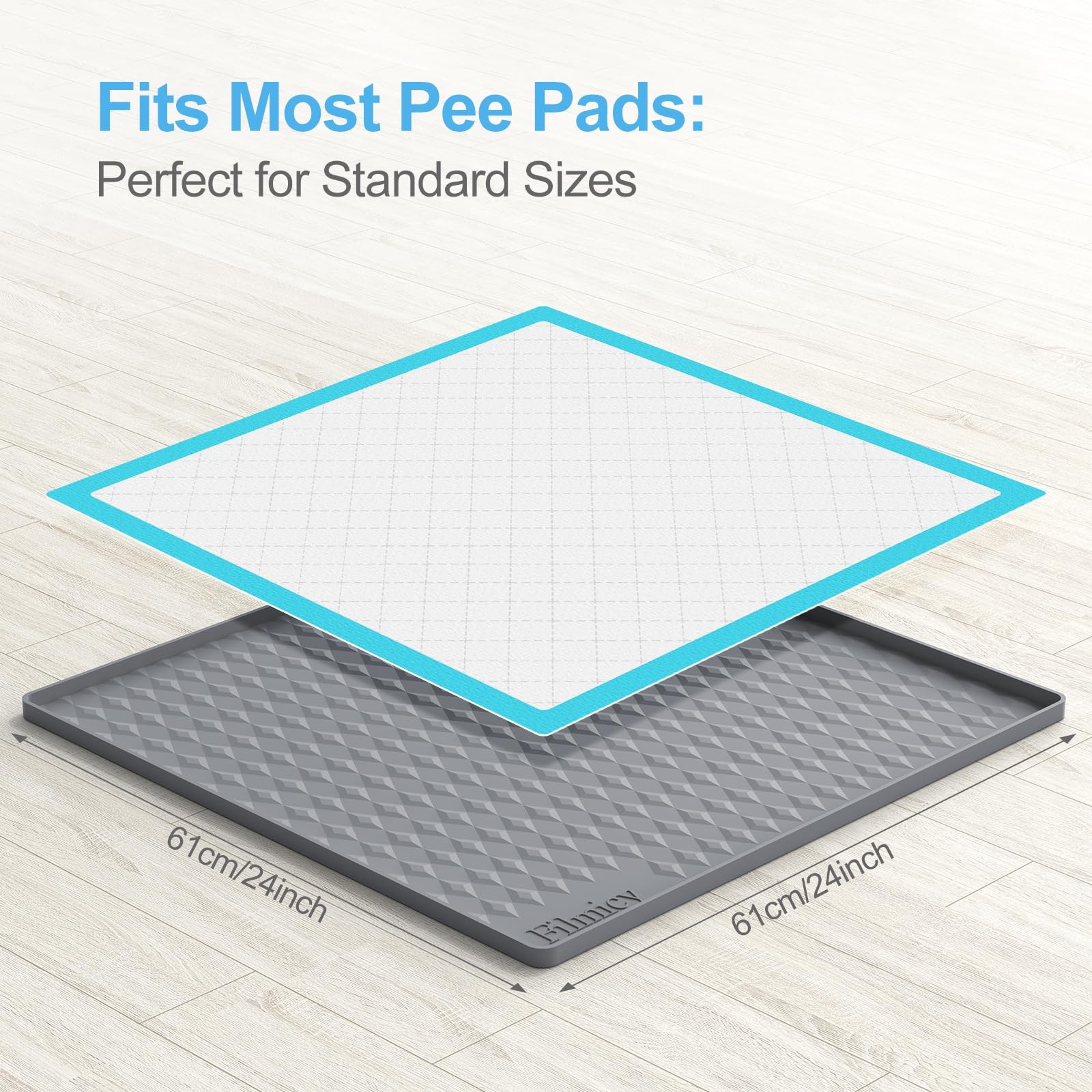 Pee Pad Holder for Dogs,Silicone Dog Puppy Pad Holder, 24 x 24 No Spill Raise…
