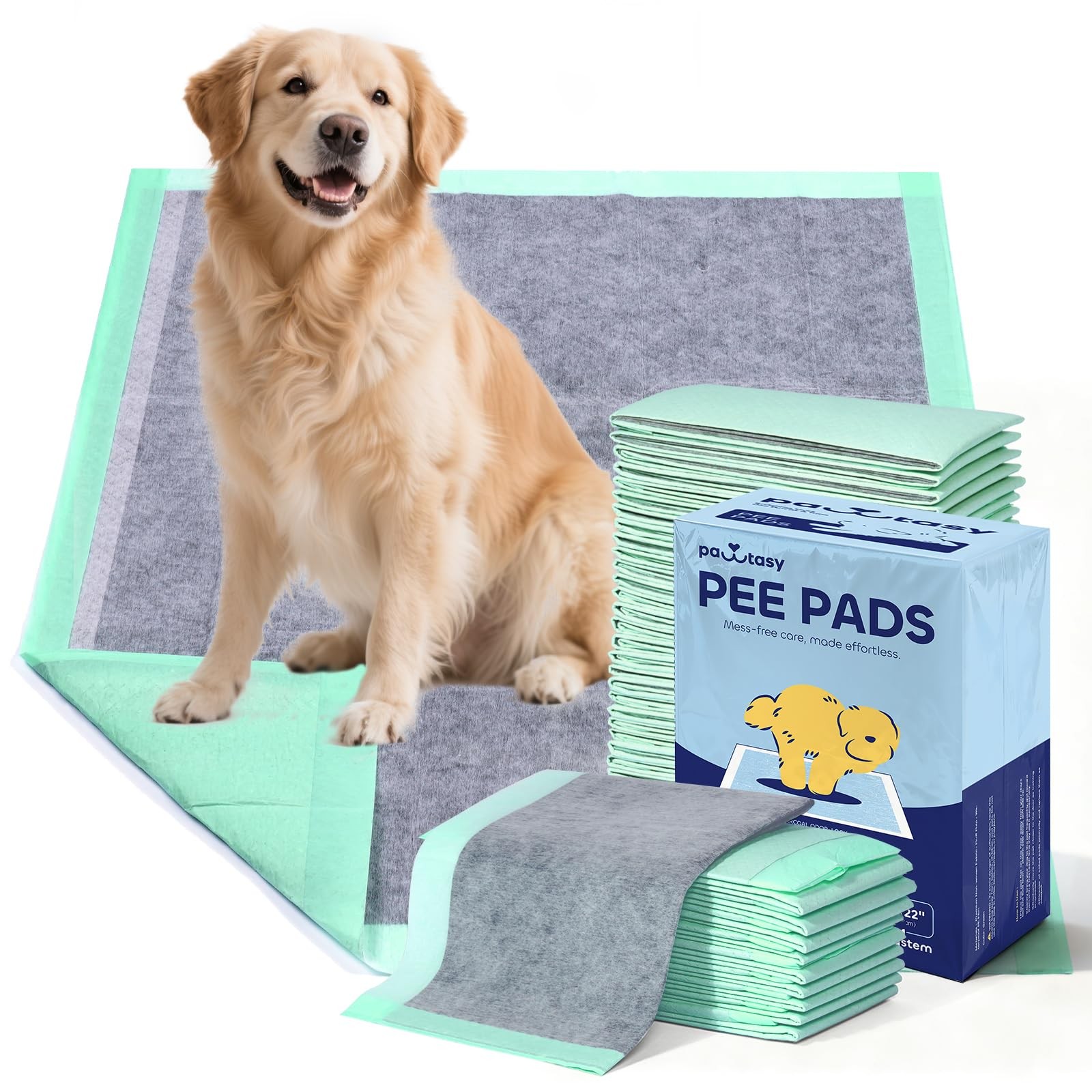 Charcoal Dog Pee Pads XXL, 30 Count,28″ x 34″ Extra Large Disposable Puppy Tr…