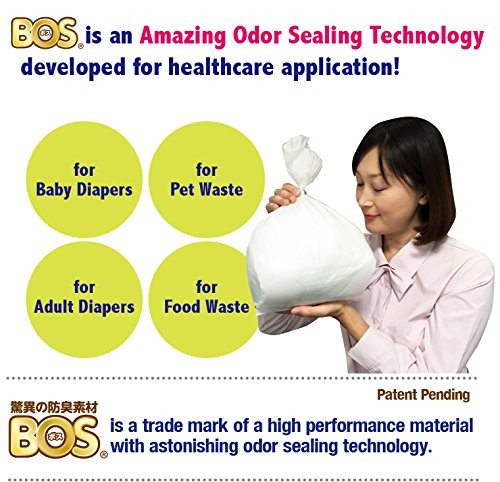 BOS Amazing Odor Sealing Disposable Bags for 60 Count (Pack of 1), White