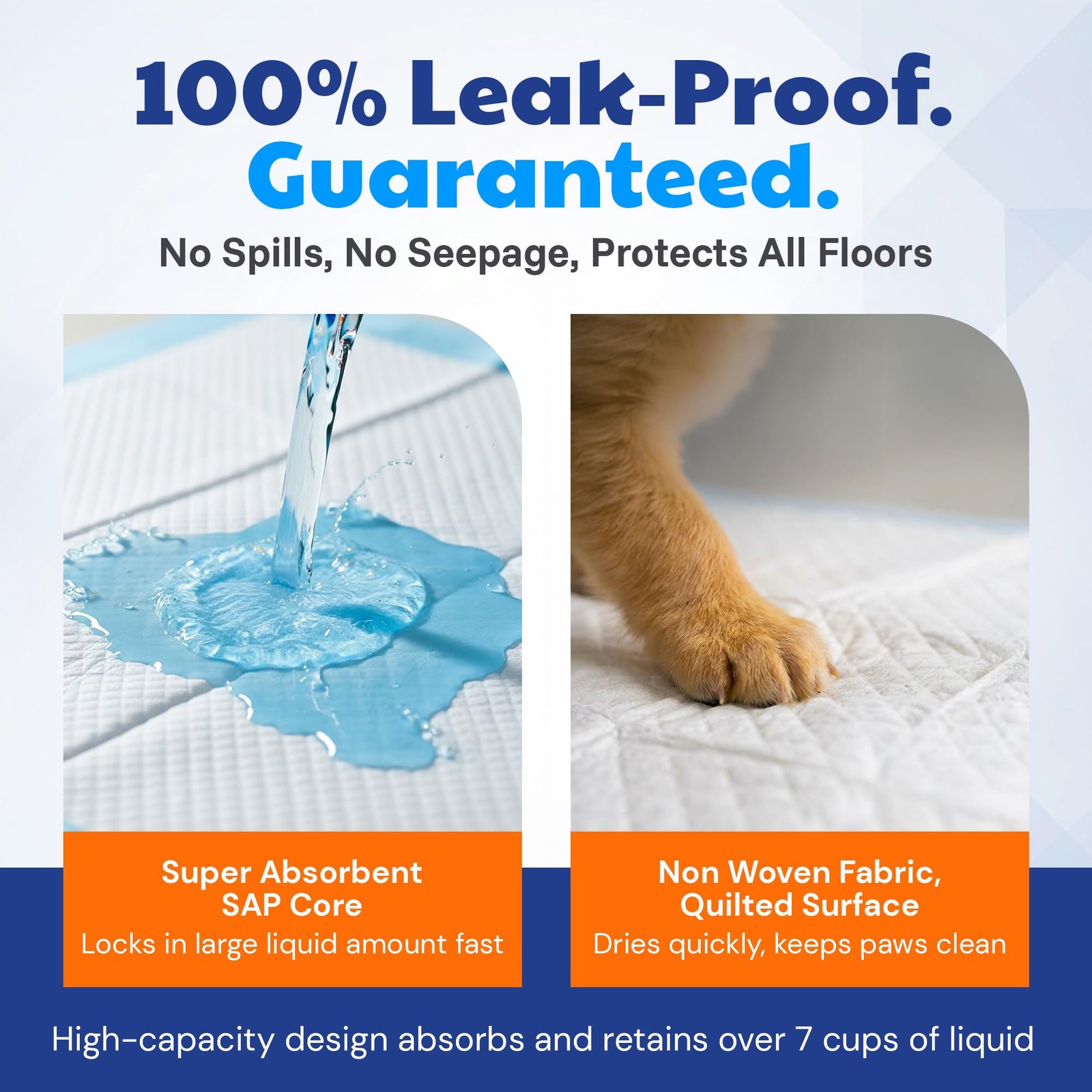 AKC Puppy Training Pads, 22″ x 22″, Fresh Scent,100 Count
