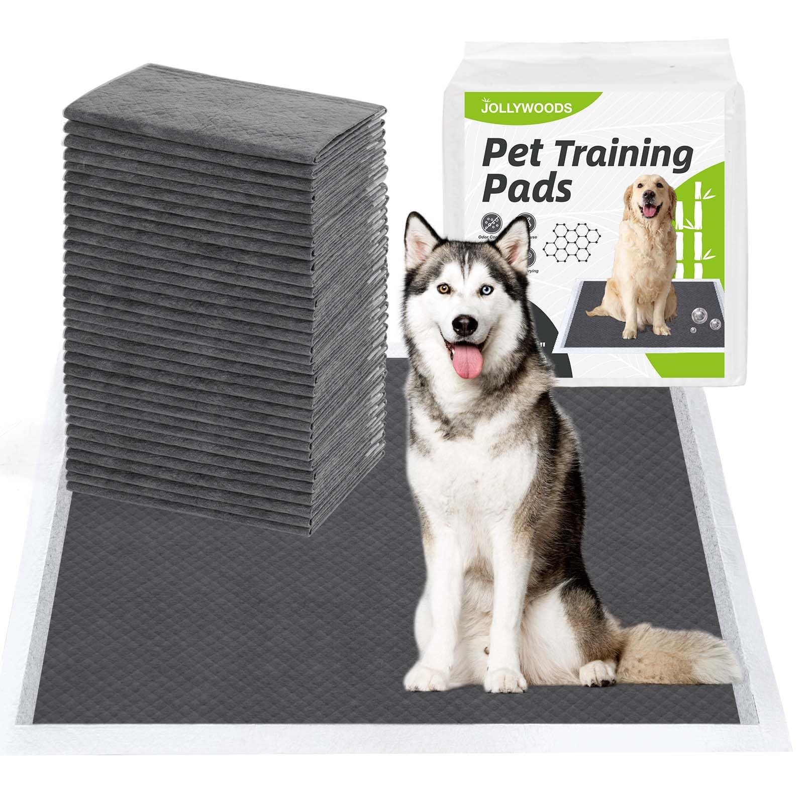 Disposable Dog Pee Pads, 24″ x 36″ Odor-Control Fiber Puppy Pads, Super Absor…