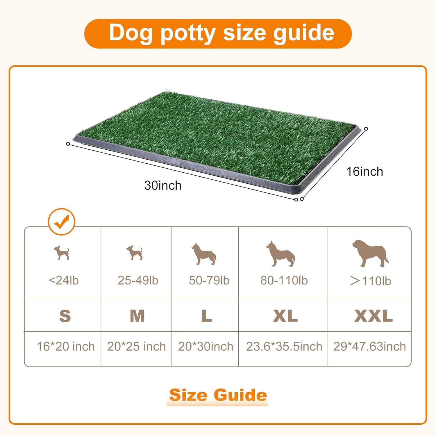 Dog Grass Pad with Tray – Dog Litter Box – Indoor Potty for Apartment and Patio