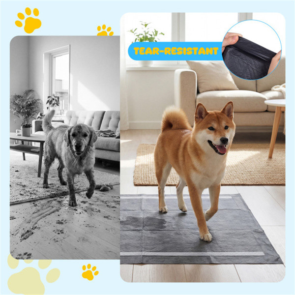 150 Pack Charcoal 24″x24″6-Layer Ultra Absorbent Pet Training Pads Odor Control