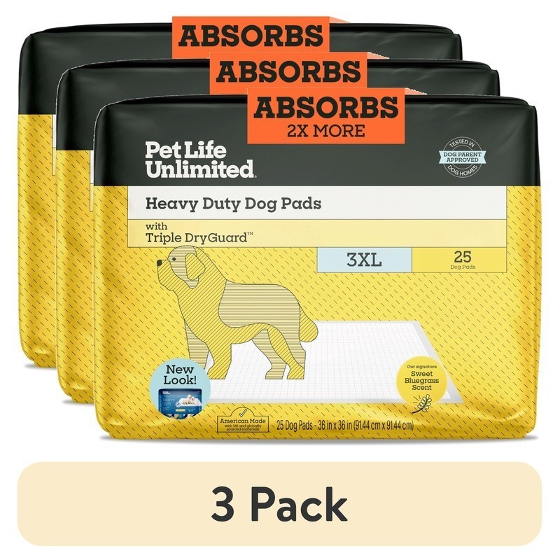 Heavy Duty Dog Pads XL Super Absorbent Odor Control Leak Proof 25 Pack New