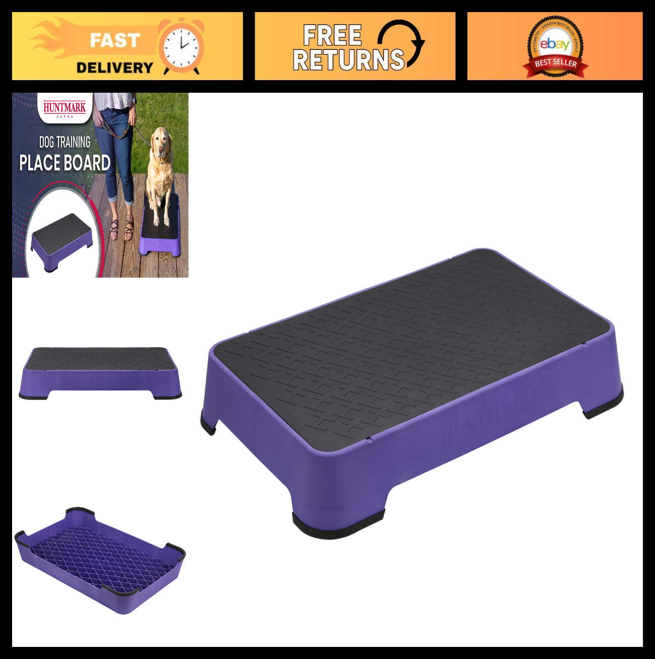 Durable Dog Training Place Board – Non-Skid Agility Platform, Portable & Stackab