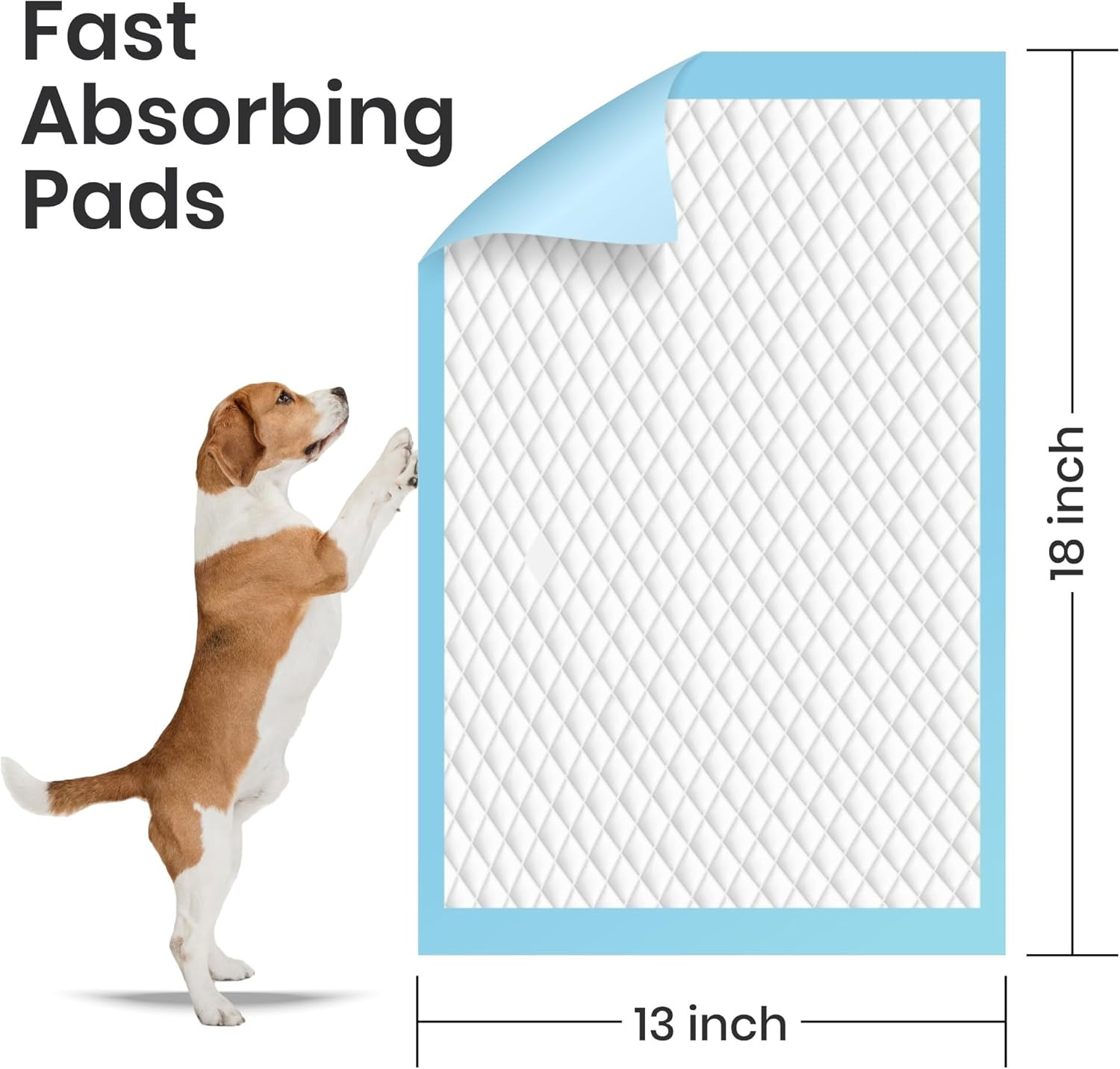 100 Pet Training Pads for Dogs Unscented Ultra-Absorbent Puppy Underpads