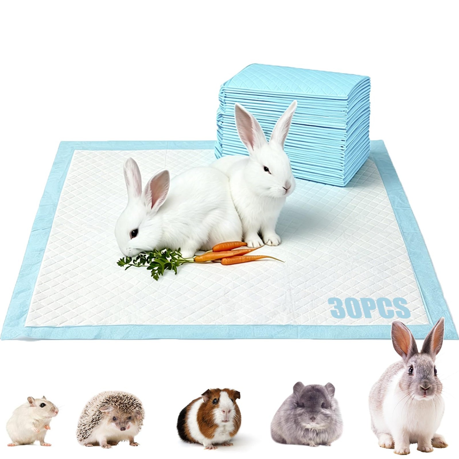 Disposable Pet Pee Pads 30 Pcs 18×13″, Super Absorbent Small Pets Training Ma…