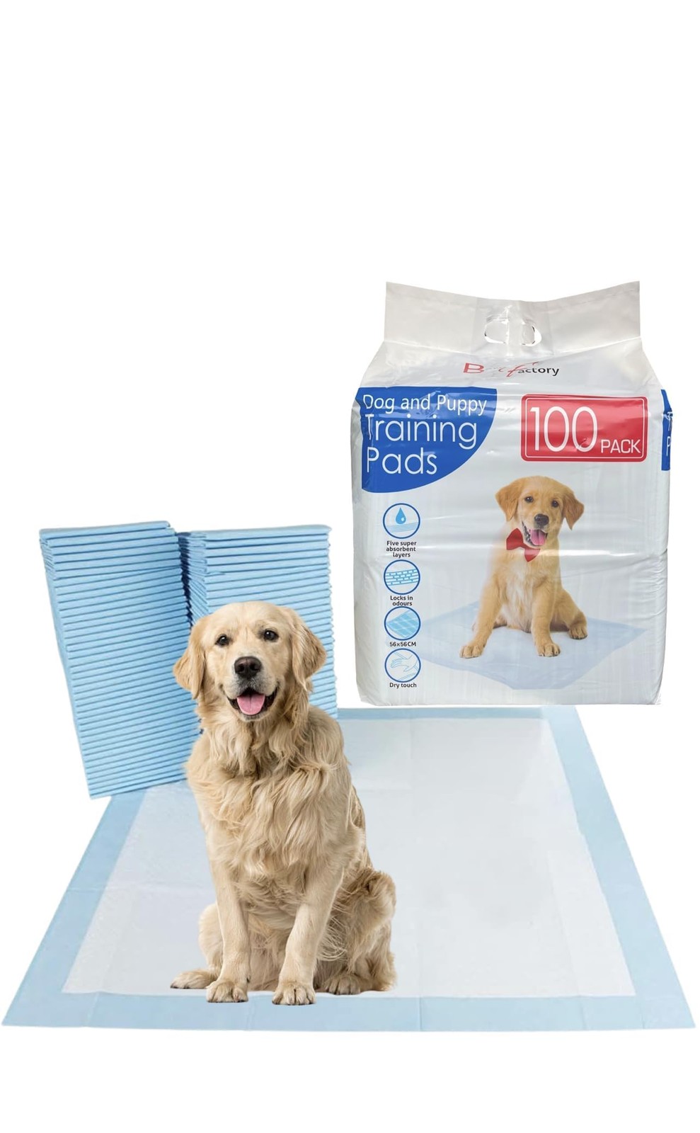 Bargain Factory – Pet Potty Training Pads Pack of 50 for Dogs Puppy Pads –