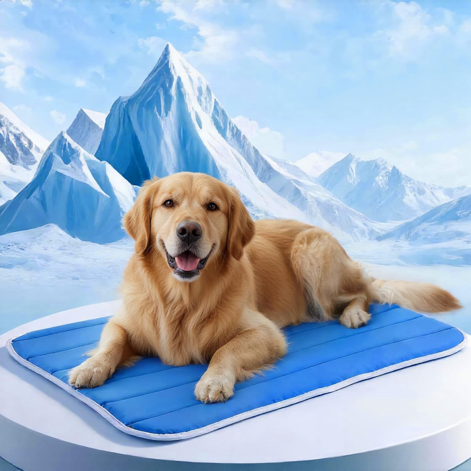 Dog Cooling Mat, Soft Fabric Cooling Mat for Dogs, Foldable Crate Pet Bed & N…