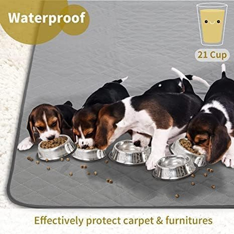 Washable Puppy Dog Pee Pad, 2Pack 34″ X52″ Waterproof Whelping Training Pet Mat