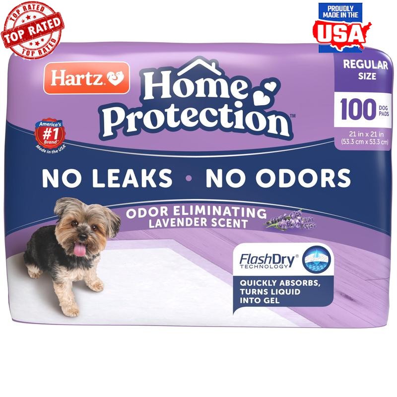 Home Protection Lavender Scent Odor-Eliminating Dog Pads Regular Size 100ct