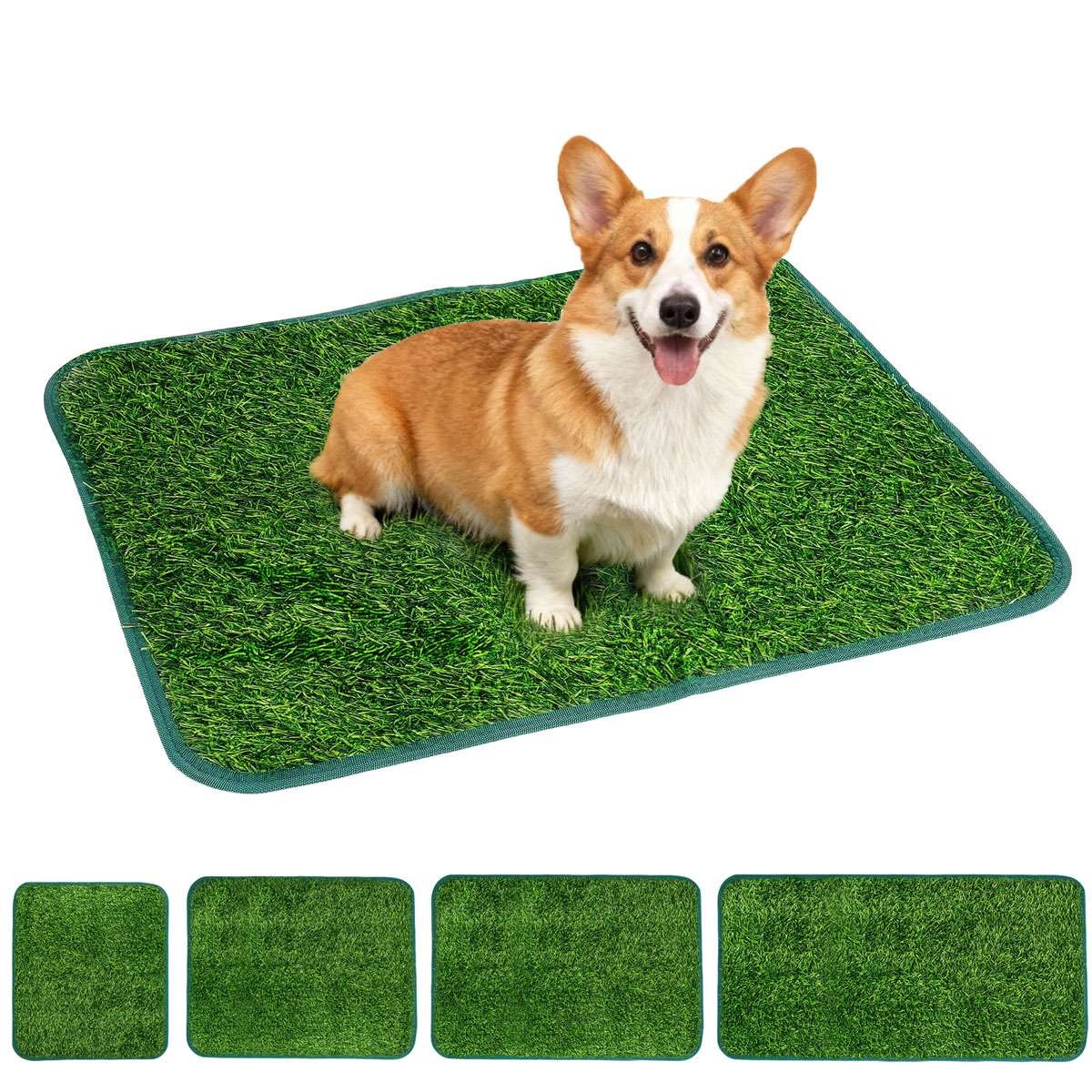 Washable Puppy Dog Pet Potty Training Pee Pad Mat Tray Grass House Toilet Indoor