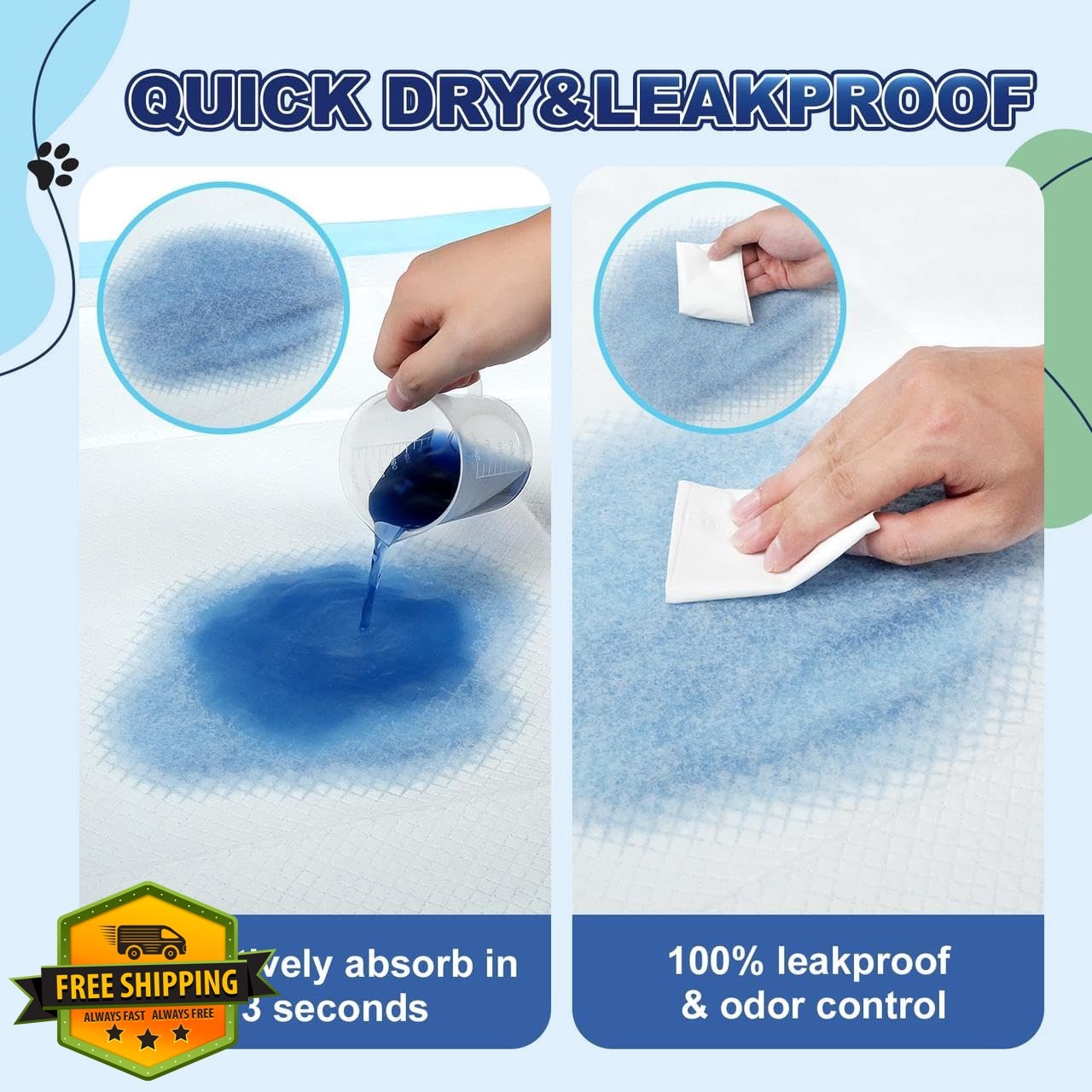 Oomicat Puppy Pads XL 34″x28″ 100 Count