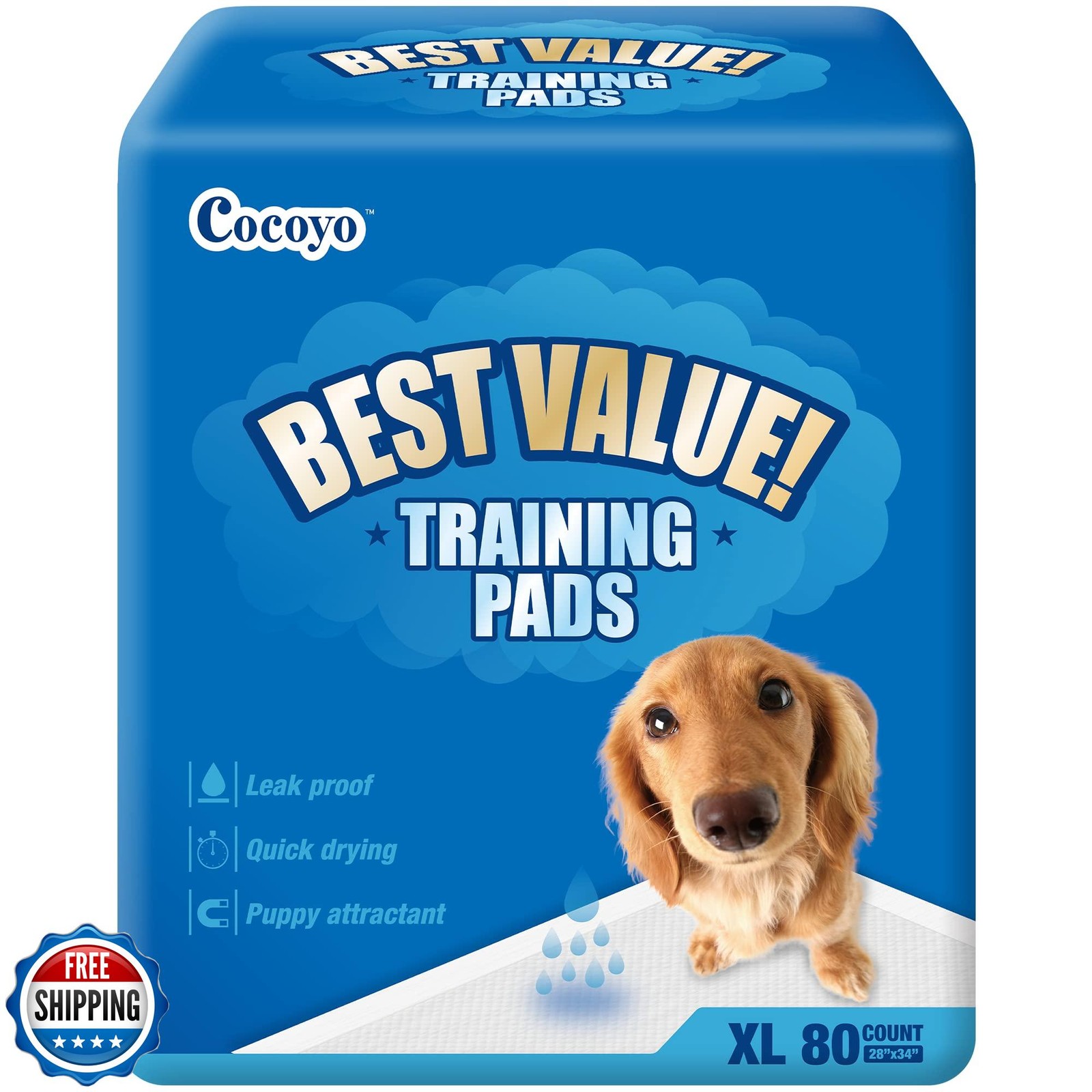 COCOYO Best Value Training Pads, 28″ by 34″ XL, 40 Count