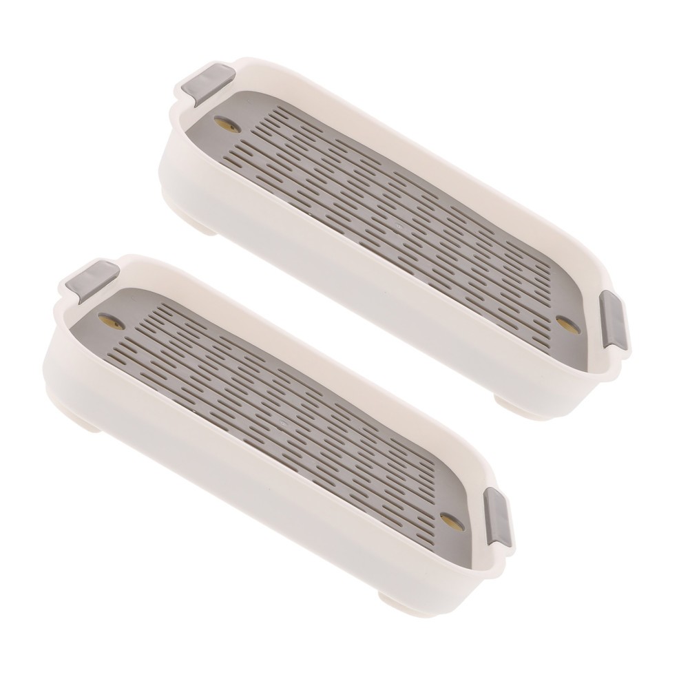 2Pcs Reusable Rabbit Litter Box for Small Pets White Antisplash Design