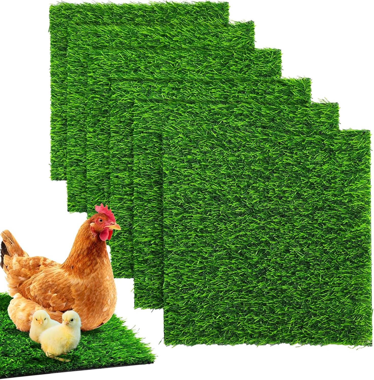 Chicken Nesting Pads Washable Artificial Grass Nesting Pads Chicken Coop Soft