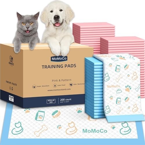 Super Absorbent Disposable Dog Pee Pads 23″x23″ – Leak-Proof Puppy Training 200-