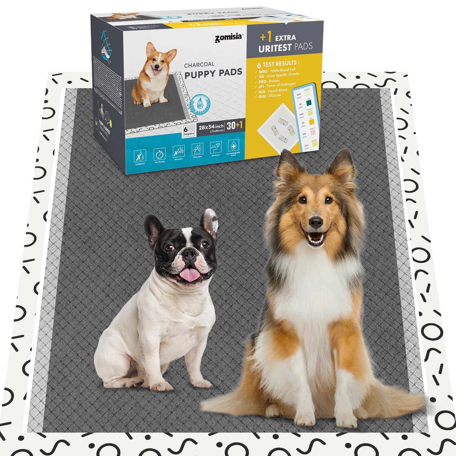 Puppy Pee Pads for Dogs Extra Large, 28″x34″ 30 Counts + 1 Extra Monitoring P…