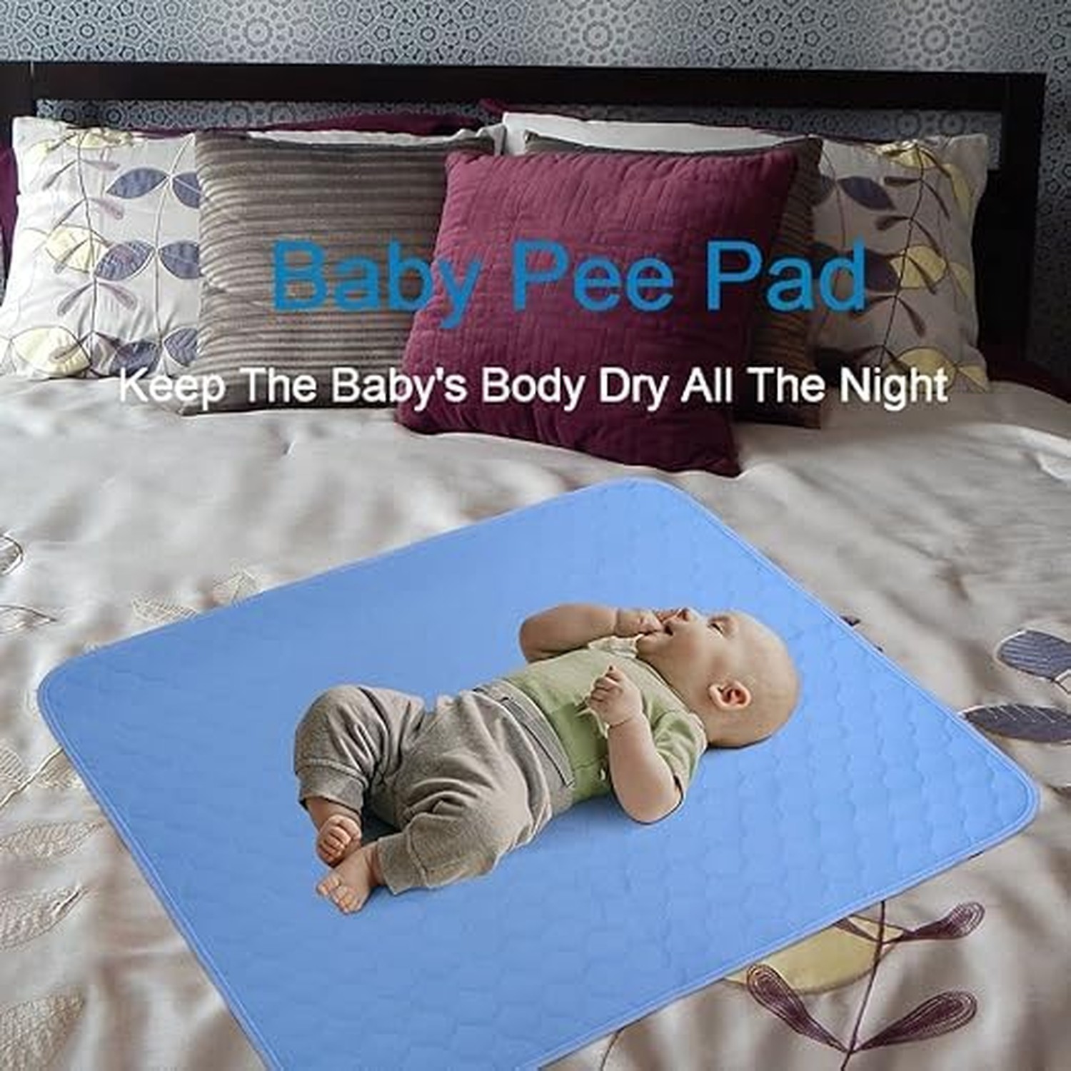 2PCS Reusable Underpads Large 34″ x 52″, Upgrade Cooling Waterproof Bed Pads …