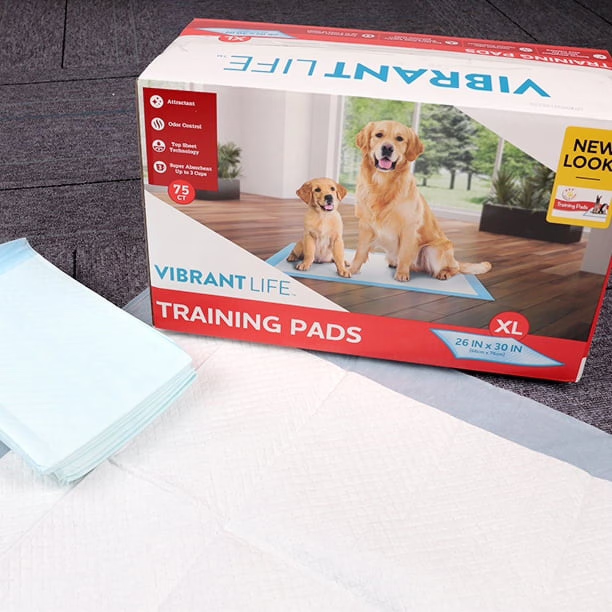 XL Dog Training Pads 26″x30″ 75 Count Super Absorbent Leak Proof Pee Pads
