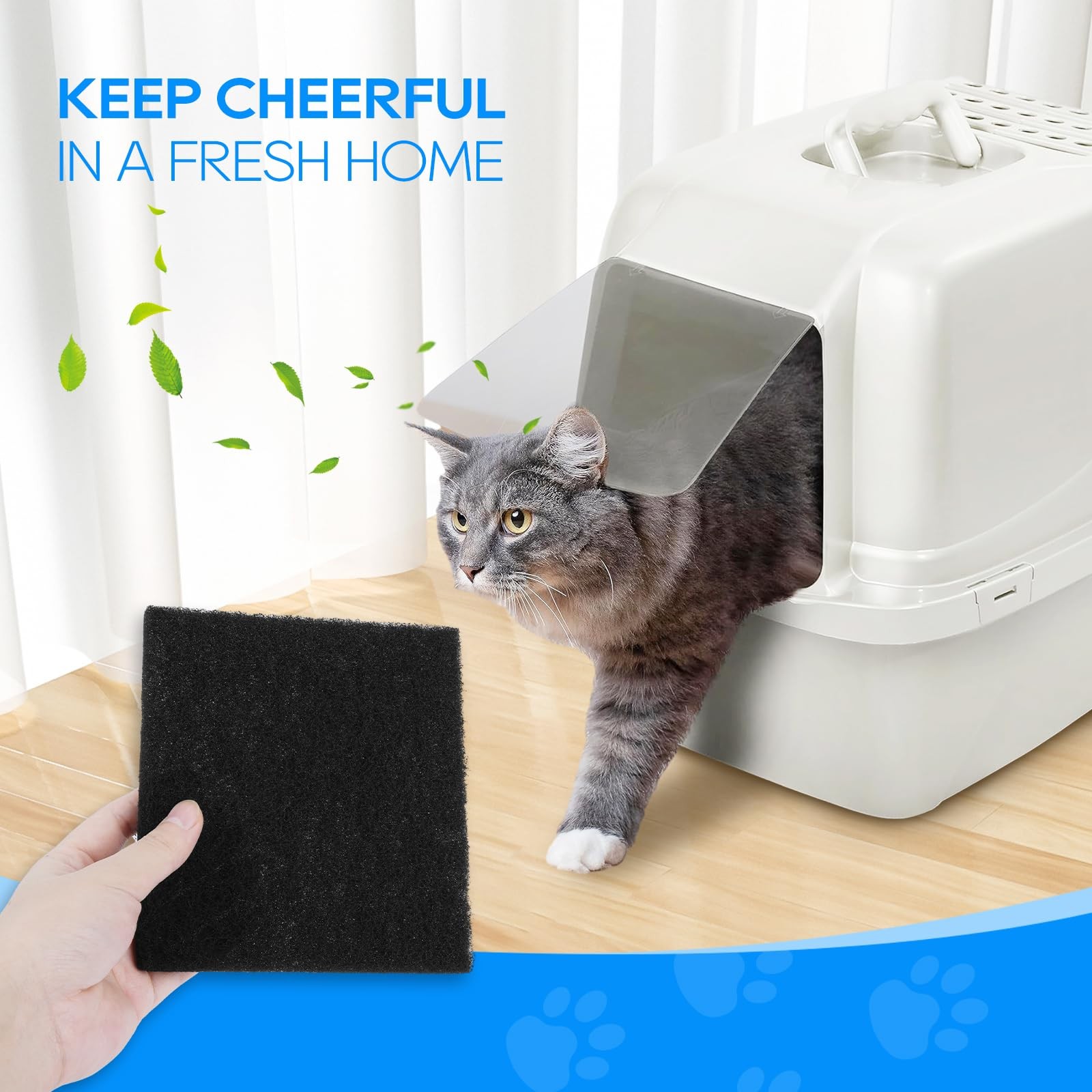 Litter Box Filter Compatible with Van Ness Large Cat Litter Box CP6, Charcoal…