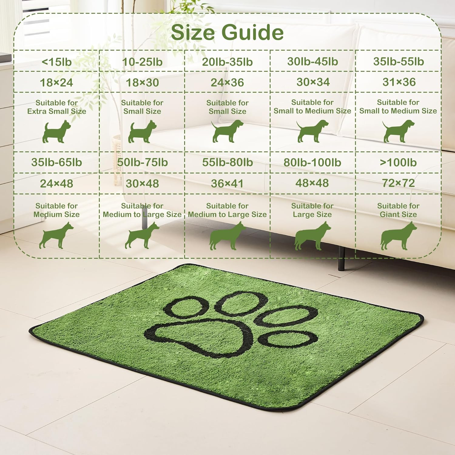 Reusable Dog Pee Pads, 2 Pack Super Absorbent & Leakproof Washable Puppy Pads wi