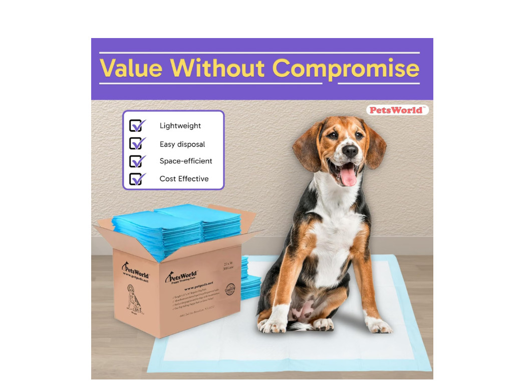 300 Count Puppy Pads for Small Pets, 23 in x 36 in, Leak-Proof, Value Pack