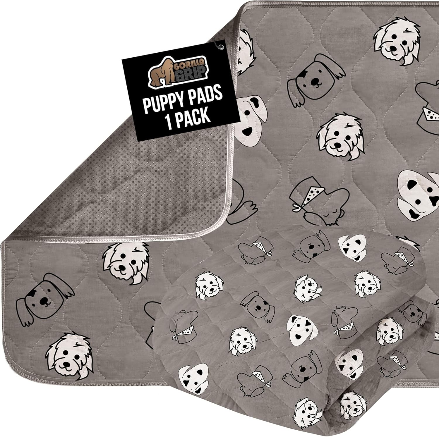 Washable Puppy Pads 34×21 Slip Resistant Dog Crate Mat Waterproof Cloth Pee Pad