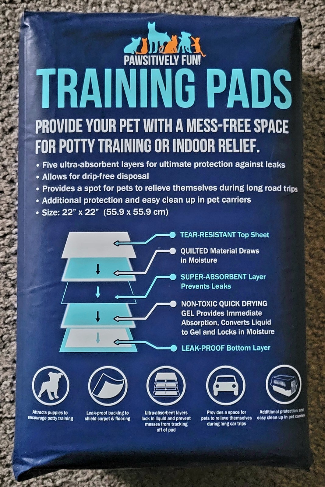 (8) Pawsitively Fun Pet Training Pads 30-Pack