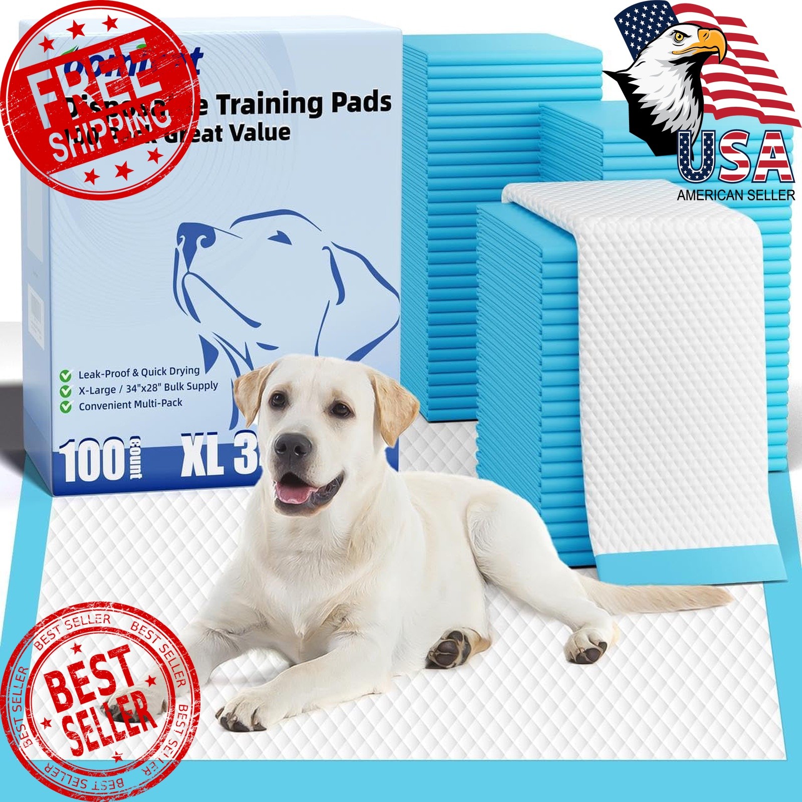 Oomicat Puppy Pads XL 34″x28″ 100 Count