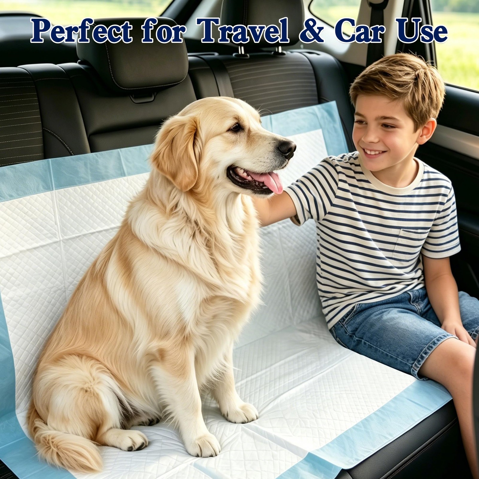 XXXXL Puppy Pads 36″x51″, 2000ml Dog Pee Pads, Leak-Proof 40 Ct