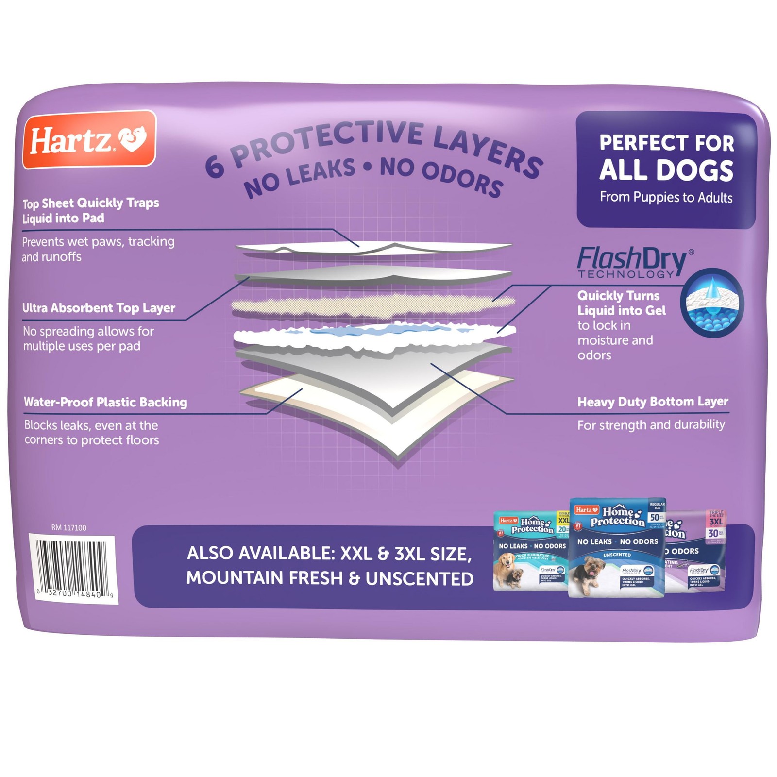 Hartz Home Protection Super Absorbent Odor Eliminating Lavender Scented No Leaks