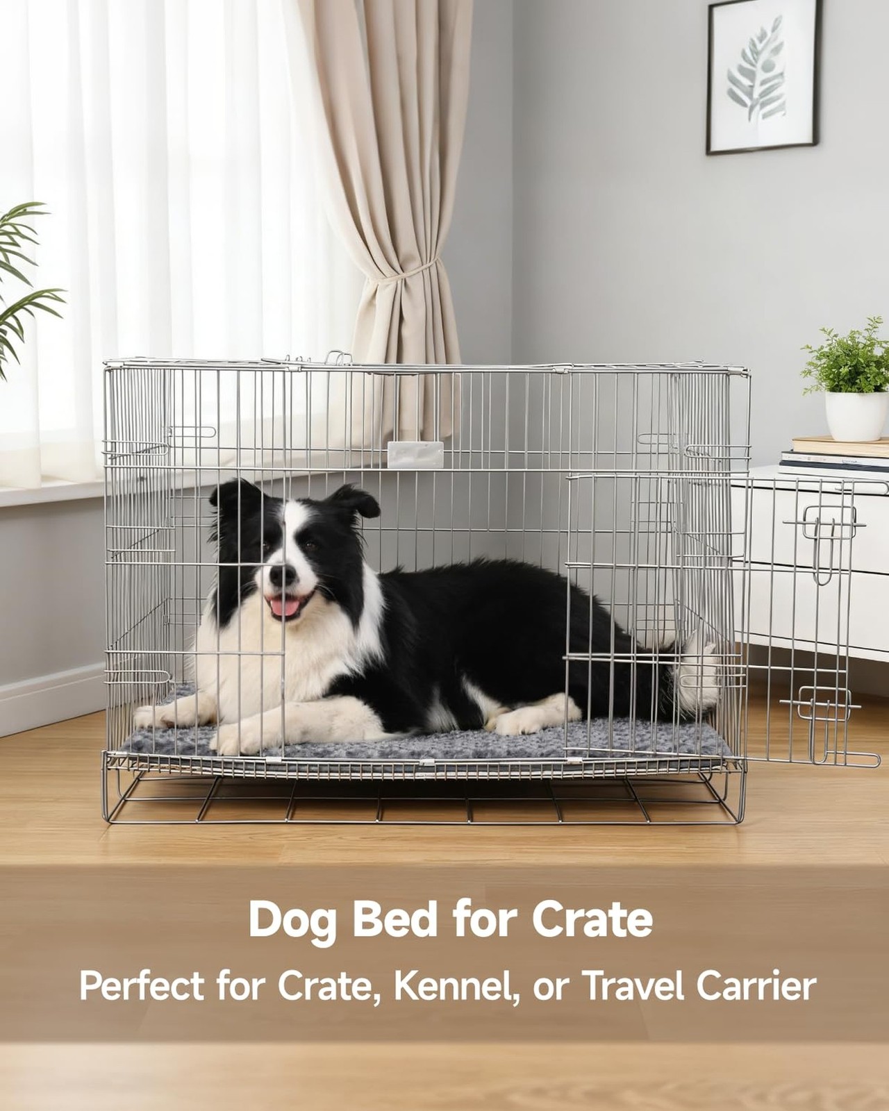XL Dog Bed for Crate High Resilience Foam Crate Pad Mat for Large Dogs Washab…
